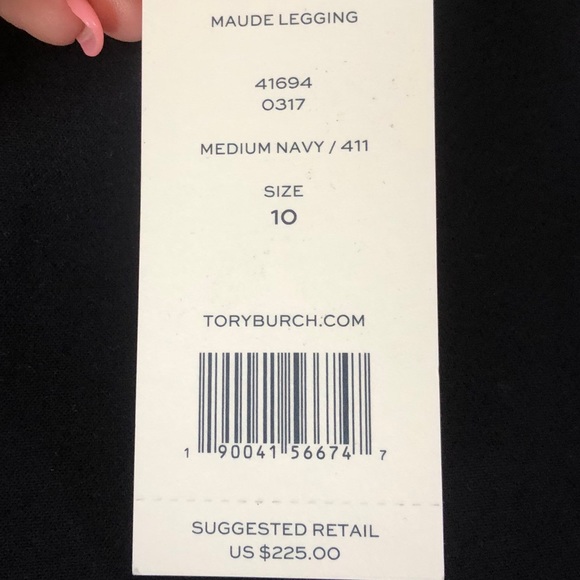 Tory Burch Maude Legging Medium Navy Size 10 - Picture 5 of 5